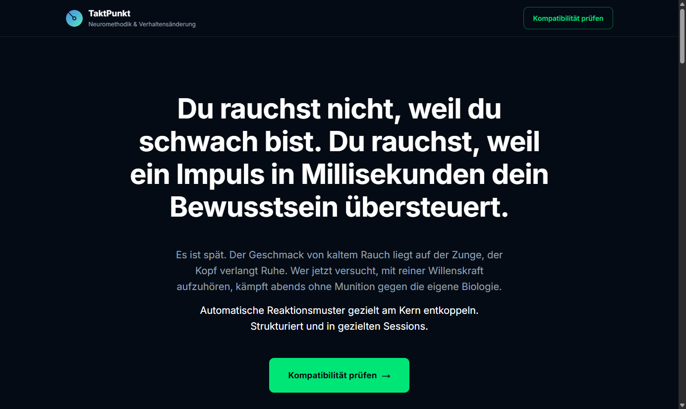 TaktPunkt — website built by Aureon Global